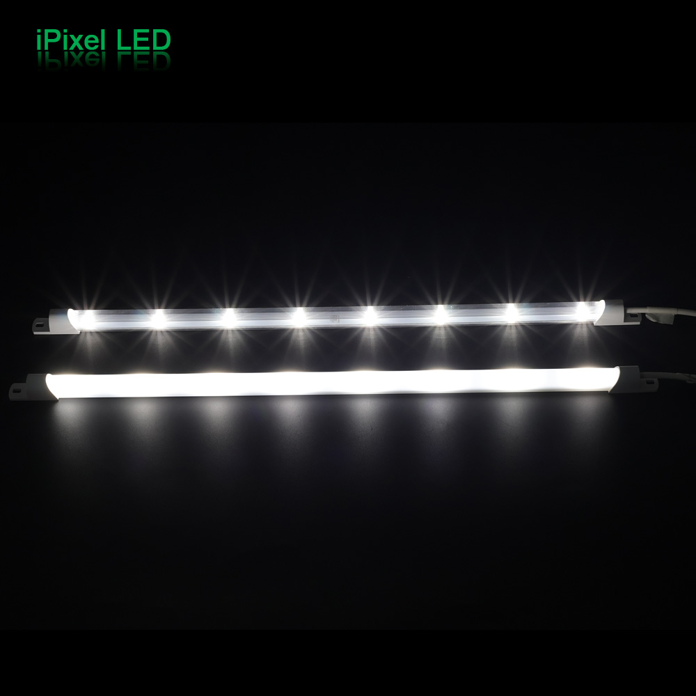 Freezer with bright linear LED shelves